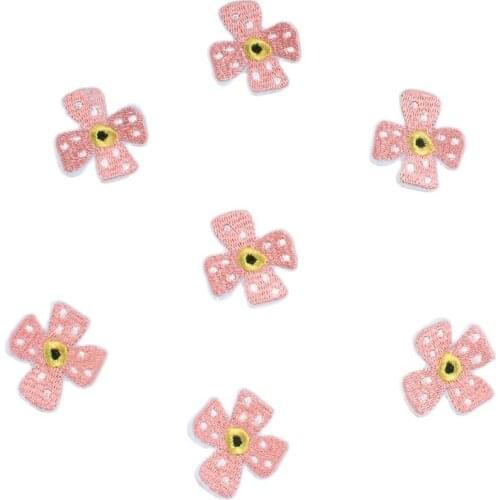 10pcs Cartoon Flower Patches Iron On Embroidery Appliques for Baby Girls Clothes Jeans Bags Shirts Sweaters Dress Shoes Stickers