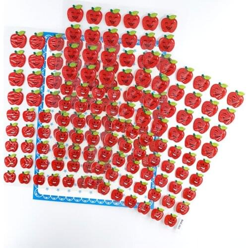 3 Sheets/pack Childrens reward stickers kindergarten elementary school praise three-dimensional cartoon bubble sticker