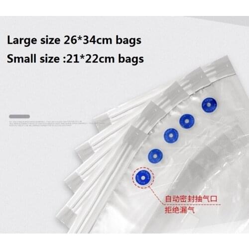 Kitchen vacuum machine Vacuum Bag 5pcs kitchen Transparent Storage Bag Saving Space Seal Bags Pumping vacuum Kitchen tools