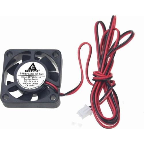 5Pieces lot Gdstime 1m wire 12V 4cm 40mm x 10mm 2Pin Brushless Cooling Fan heatsink for 3D printer