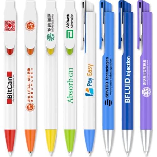 500 pcs/lot Plastic promotional ballpiontpens for writing custom logo gift ballpen