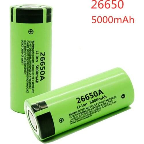 26650 Battery 3.7V 5000mAh Li-ion 26650A Rechargeable Battery for Flashlight Power Bank Power Tools Torch 26650 Lithium Battery
