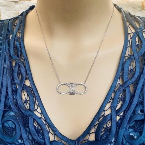 Endless 925 Sterling Silver Necklace Women Girls Gift Jewelry Accessories Fashion Handmade Elegant Chain