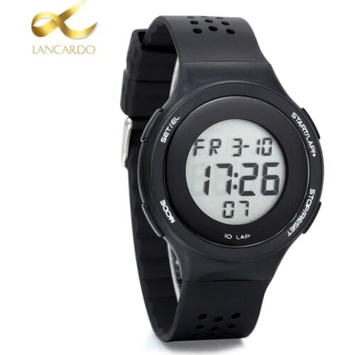Lancardo 2021 New Fashion Sport Men Watch Women Casual Silicone Black Wristwatch Men Student Jelly Gift Watches Horloges Mannen