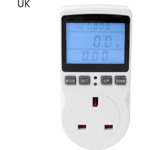 OOTDTY Digital Digital Power Meter Socket EU/US/UK Plug Energy Current Voltage Watt Electricity Cost Measuring Monitor Power