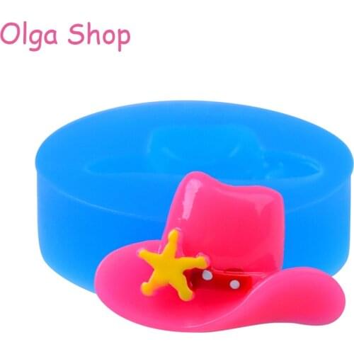 FYL542 29.6mm Hat with Star Silicone Mold - for Fondant, Sugarcraft, Cookie Biscuit, Chocolate, Resin, Clay, Gun Paste Mould