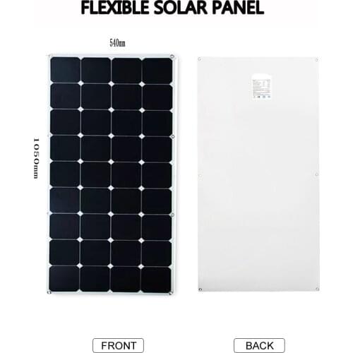 100W 12V Flexible solar panel PET film ,32pcs solar cell 125mm*125mm,for home,car,camping