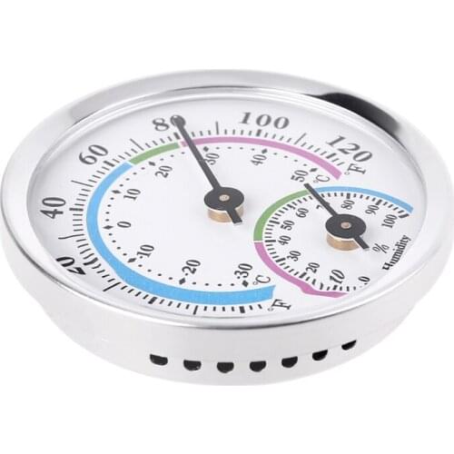 2" Temperature Humidity Gauge Analog Hygrometer for Indoor Office Home Room Outdoor No Battery Required Green T84F