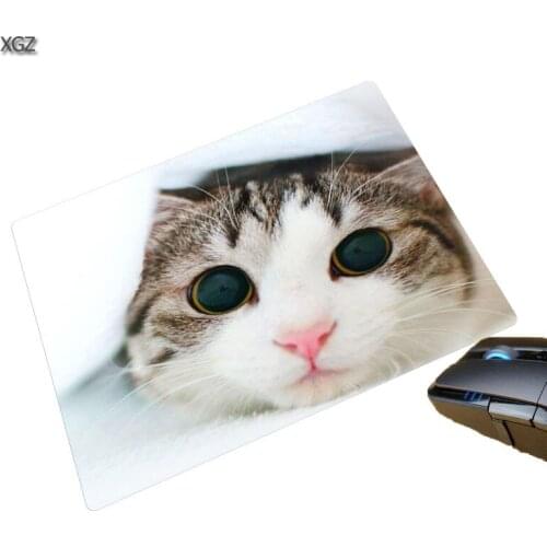 XGZ cartoon animal cute cat head cool design table mouse pad laptop gaming keyboard mouse pad floor mat 22X18CM
