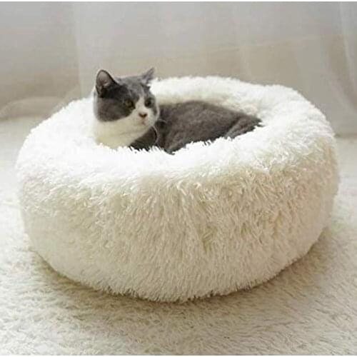 Round Pet Bed for Cats or Small Dogs Mini Medium Dog Kitten Beds Warming Winter Indoor Snooze Sleeping Bag Siberian Cat Sofa