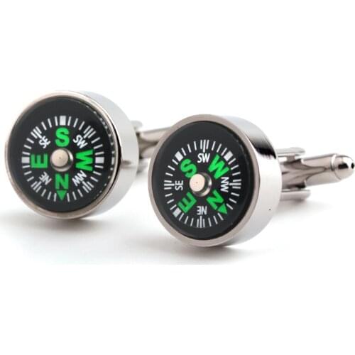 Round the compass cufflinks mens shirts cufflinks cuff free shipping