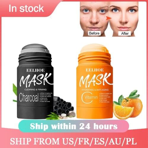 Green Tea Mask Stick Cleansing Face Clean Mask Mud Whitening Moisturizing Purifying Face Masks Clay Stick Oil Control Skin Care