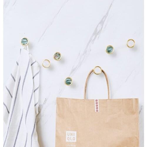 Brushed Gold Aluminum Bathroom Towel Coat Hook Wall Mounted Clothes Cabinet Closet Hook Bathroom Accessories