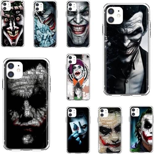 The-Joker-cute For Apple iPhone 10 11 12 Pro Mini 4S 5S SE 5C 6 6S 7 8 X XR XS Plus Max 2020 Soft Cases Cover