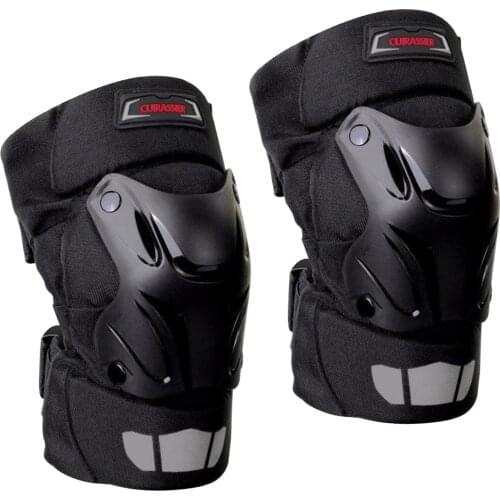 Motorcycle Knee Pads Adjustable Foam Padding Knee Protection Guard Cushion Racing Protective Guard Gear Pad Reflective Design