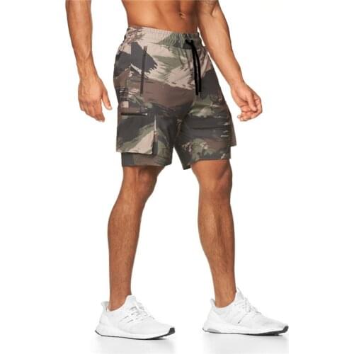 2021 Summer New Running Multifunctional Pocket Sports Shorts Muscle Fitness High Street Hip Hop Sweatpants Gym Shorts Men Jogger