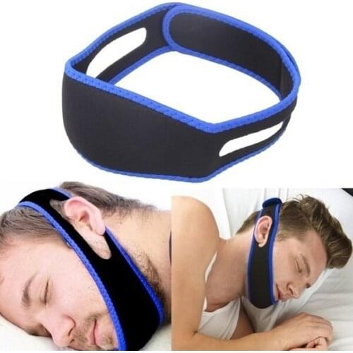 Neoprene Anti Snoring Chin Strap Stop Snore Jaw Belt Snore Stopper Sleep Anti Apnea Chin Support Straps Night Sleeping Aid Tools