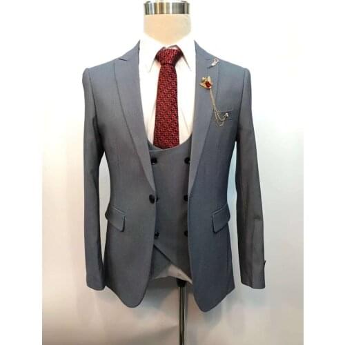 New suit men Men Suits for wedding Slim Fit Tuxedo Groom Groomsman jacket pant vest costume homme terno terno masculino