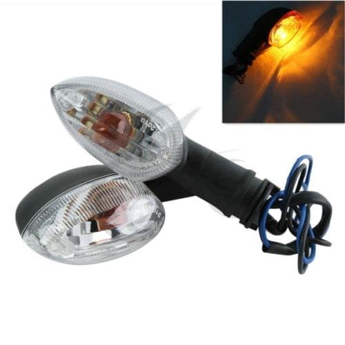 Motorcycle Front or Rear Chear Amber Turn Indicator Signal For YAMAHA YZF R1 R6 FZ1 FZ6 XJ6 clear/orange Motorcycle Accessories