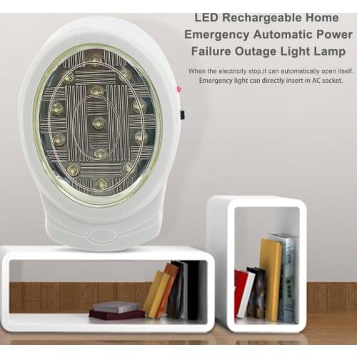2W 13 LED Rechargeable Home Emergency Light Automatic Power Failure Energy-saving low-consumption Night Light 110-240V US Plug