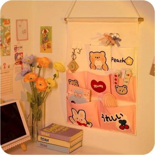 Storage hanging bag, wall-mounted door, wall hanging artifact, closet, sundries, mobile phone storage bag, dormitory cloth hangi
