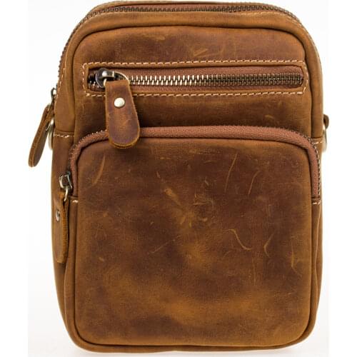 Mens Waist Bags Chest Vintage Genuine Leather Mens Belt Bag Hip Bag Men Phone Purse Fanny Man Brand Shoulder Bag k3064