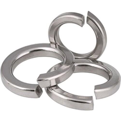 GB93 Stainless Steel 304 Spring Washer Split Lock Washers M1.6 M2 M2.5 M3 M4 M5 M6 M8 M10 M12 M14 M16 M18 M20 M22 M24 M27 M30