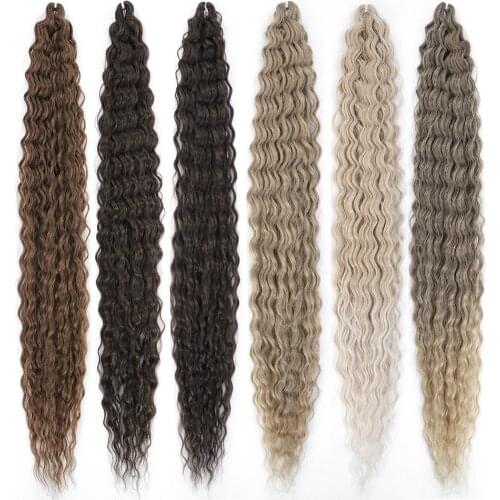 Synthetic Crochet Hair Ocean/Deep Wave Synthetic Light Weight Braiding Hair Extensions