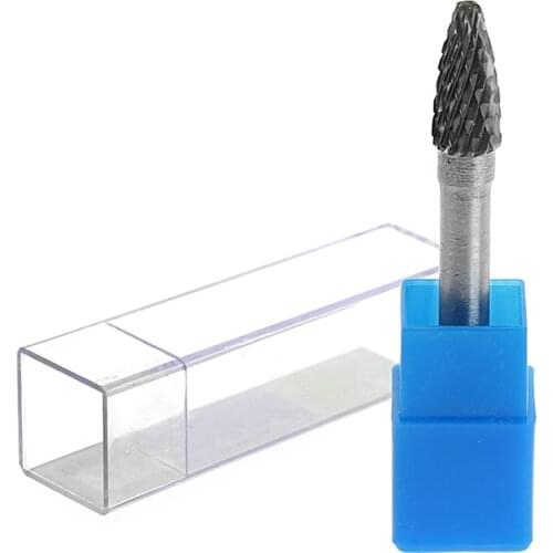 Type 8mm Head Tungsten Carbide Rotary Tool Burr Die Grinder Drill Bit 6mm Shank -W310