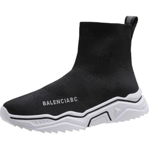 New High Top Woman Casual Shoes Damping Flying Weaving Couple Sock Shoes Women Fashion Walking Footwear Zapatos Mujer