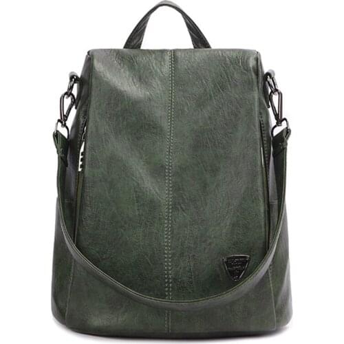 Women PU Leather Backpack Bag Anti Theft High Quality Soft back Urban Fashion Backpacks For Girls travel bags mochila feminina