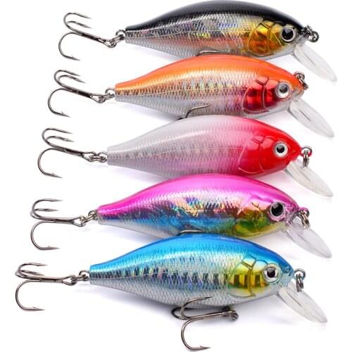 1pcs New Laser Hard Crank Artificial Fishing Lure Crankbait With Treble Hooks Bait Fishing Tackle Wobblers Minnows 7cm/13g