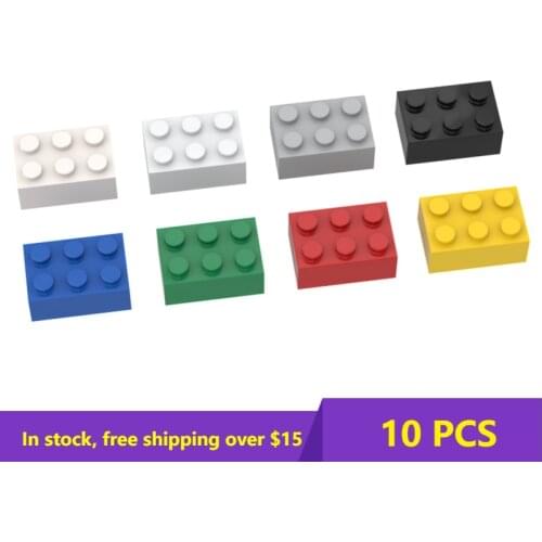 10PCS MOC Bricks Compatible Assembles Particles 3002 2x3 For Building Blocks Parts DIY Bricks Toys Educational Gift For Children