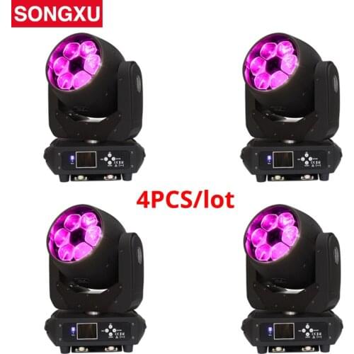 4pcs 6x40W Bee Eyes Moving Head Light RGBW 4in1 LED Beam Wash Moving Head with DMX Channel/SX-MH0640