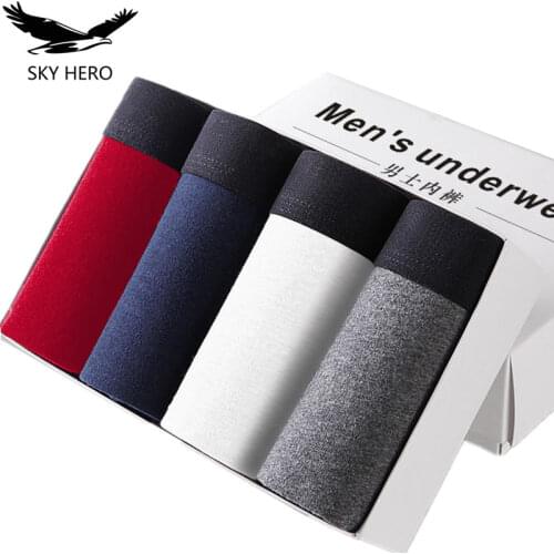 4pcs/pack Men Cotton Trunks for Man Boxers Underpants Mens Underwear Boxershorts Male Panties Red Black Boxer Hombre Clothes