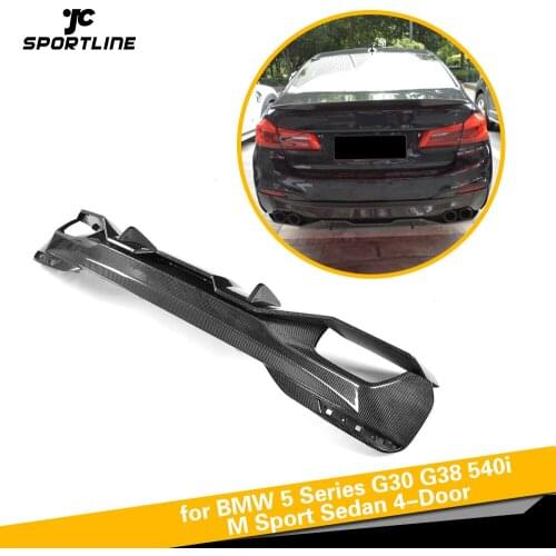 5 Series Carbon Fiber Replacement Rear Bumper Lip Spoiler Diffuser for BMW G30 M Sport Sedan 4 Door 2017 2018 2019 540i
