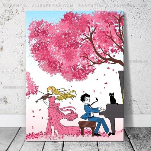 Your Lie In April YLiA Anime Poster Canvas Wall Art Painting Decor Pictures Bedroom Study Living Room Home Decoration Prints