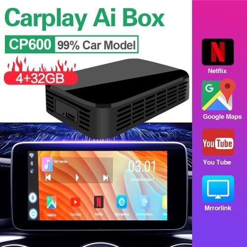 Car TV Box Carplayer Android system plug and play For Apple Car play Tv Ai Box Auto 4GB RAM 32GB ROM Wireless Mirrorlink Video