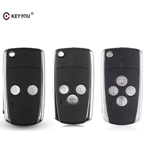 KEYYOU 2/3/4 Button Modified Flip Remote Car Key Shell Fob Case For for Toyota Camry Corolla Reiz RAV4 Crown Toy43 Blade