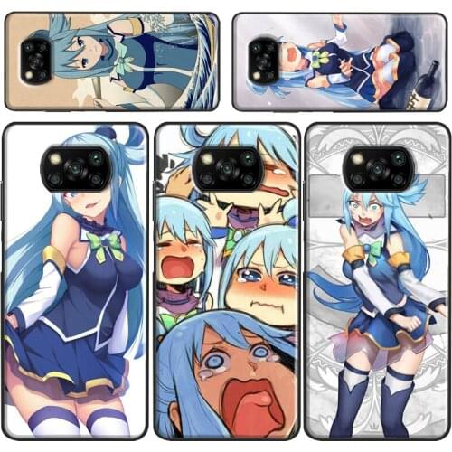 Konosuba Aqua Case For Xiaomi Redmi Note 7 8 9 Pro A 8T 9S 9C K30 Mi 10 Ultra Note 10 Lite POCO X3 F2