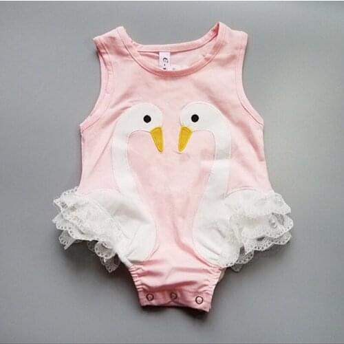 Baby Romper Animal Baby Girls Romper Lace Baby Girl Clothes Summer Tutu Romper Baby Cute Outfits Kids Sunsuit Swan Princess Bebe