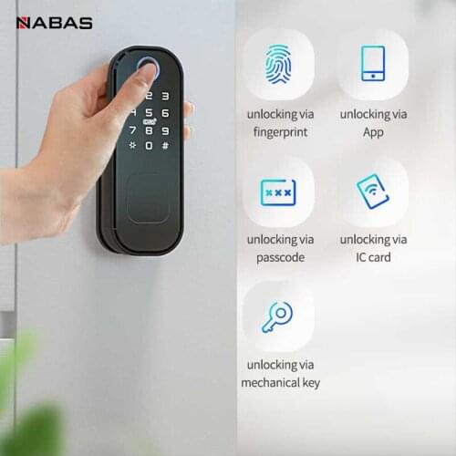 NABAS Fingerprint Lock Electronic Smart Home Password Mobile Phone Application Unlocking Support Tuya / TT Lock App Smart Home