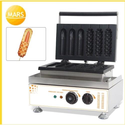 French Hot Dog Lolly Stick Waffle Maker Commercial Electric Muffin Hotdog Waffle Maker Iron Machine Baker 220V 110V