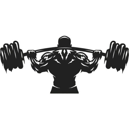 Personality Car Sticker Sport Man Weightlifter Athlete Barbell Sunscreen Waterproof PVC,For Cars Motorcycle Laptop Styling Decor