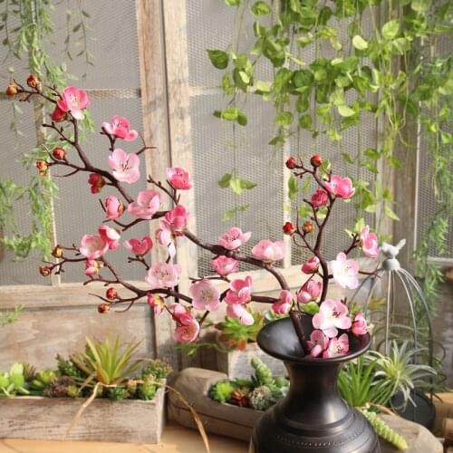 Simulation Flower Artificial Flower Chinese Style Plum Peach DIY Home Decoration Wedding Flower Party Flower Wall Rose