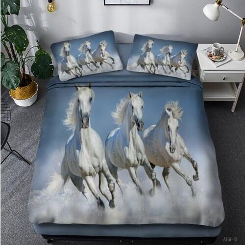Horse Bedding Set Queen King Szie Animal Duvet Cover Comforter Sets Nordic Bed Quilt Cover 150 Bed Set Kids Home Textiles