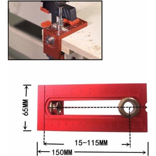 Woodworking Joinery Kit Drill Bits Set 6/8/10/12/15mm Flat head Cross oblique screw hole puncher Locator Guide Locator Jig