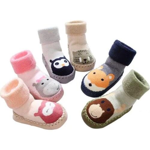 Cartoon Non-slip Baby Socks Newborn Autumn and Winter Childrens Floor Socks Shoes non-slip Soft Bottom Socks