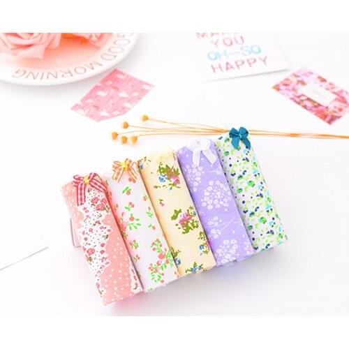 Autumn New Young Girls Underwear 5pcs/lot Cotton Multi-style Printing Cute Cartoon Teenager Panties Female Shorts Briefs Woman