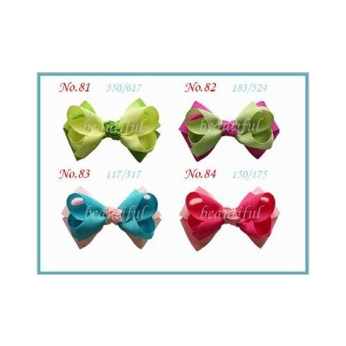 Wholesales free Shipping new style 36 pcs -BLESSING-Good-Girl-Boutique-4-Double-Hair accessories Bows Knot Applique